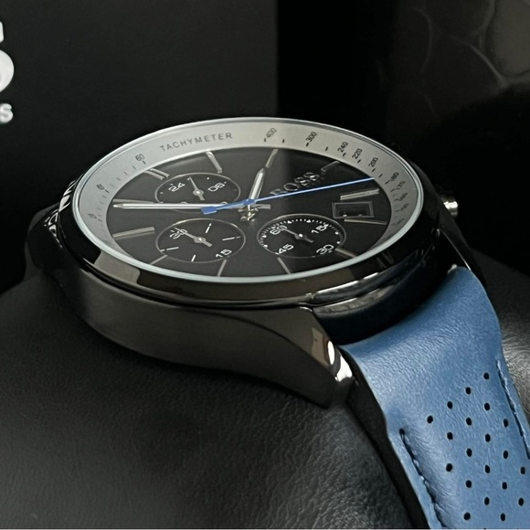 HB1513563 - Hugo Boss Men’s Grand Prix Black Dial Watch - Picture 5 of 13